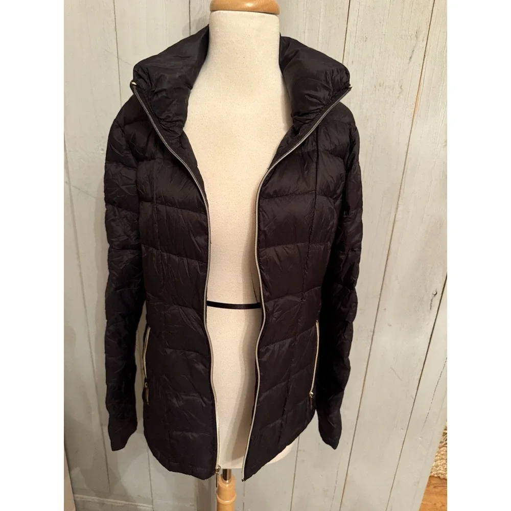 MICHAEL KORS Women‎ Quilted M Packable Hooded Down Puffer Jacket Coat 190$ B11